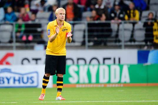 Elfsborgs Johan Larsson försöker få igång sina