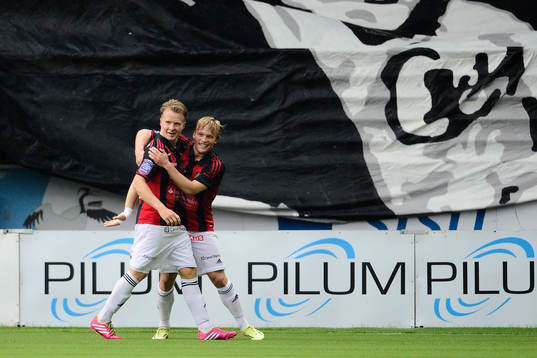 Brommapojkarnas Jacob Une Larsson och Nicklas Bärkroth