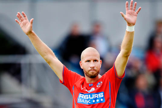 Helsingborgs Mattias Lindström jublar