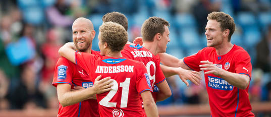 Helsingborgs Mattias Lindström har kvitterat till 1-1 och