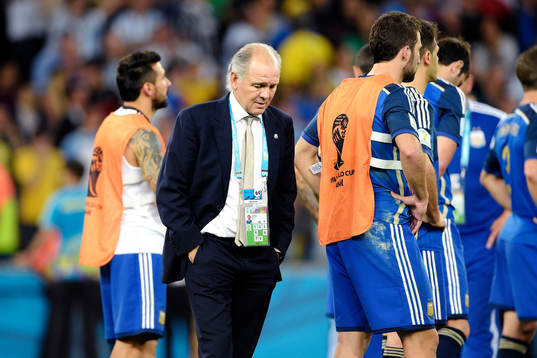Argentinas förbundskapten Alejandro Sabella deppar
