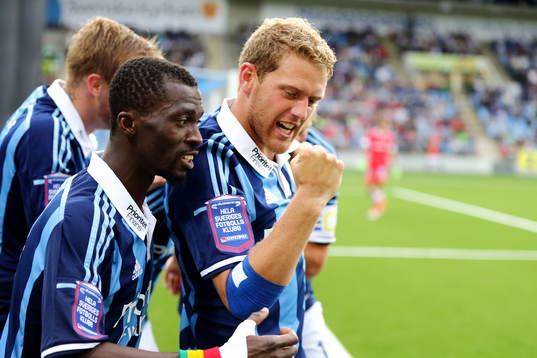 Djurgårdens Stefan Karlsson jublar