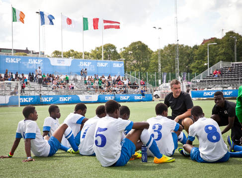 Match i Gothia Cup mellan AIK och Right to Dream från Ghana