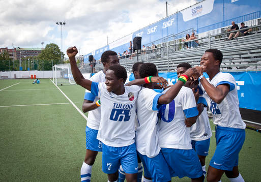 Match i Gothia Cup mellan AIK och Right to Dream från Ghana