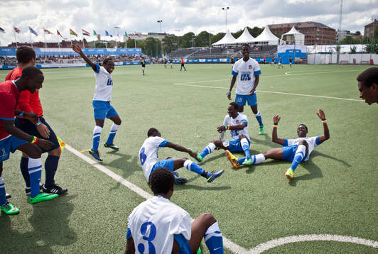 Match i Gothia Cup mellan AIK och Right to Dream från Ghana