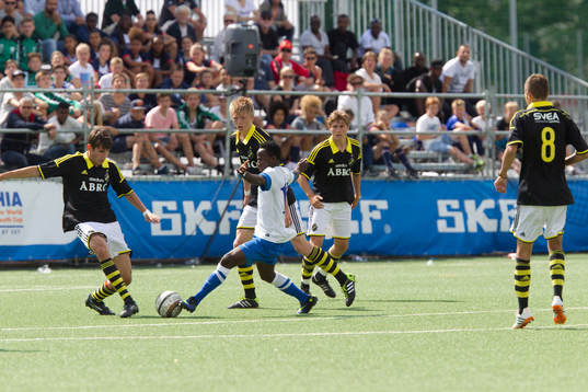Match i Gothia Cup mellan AIK och Right to Dream från Ghana