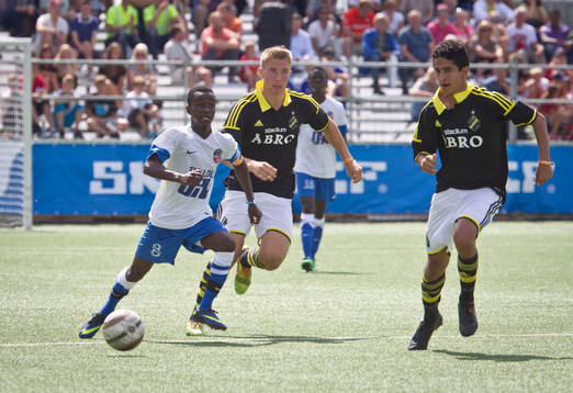 Match i Gothia Cup mellan AIK och Right to Dream från Ghana