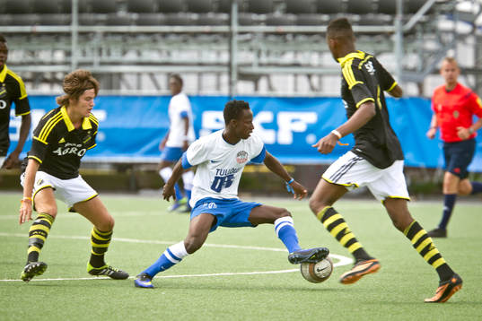 Match i Gothia Cup mellan AIK och Right to Dream från Ghana