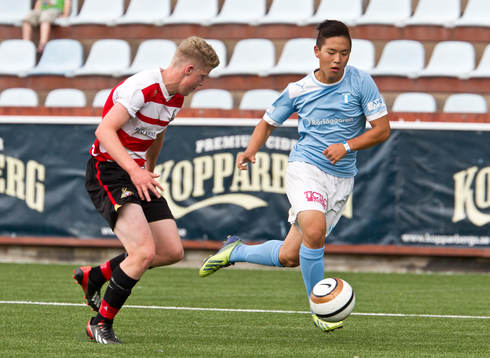 Match i Gothia Cup mellan Malmö FF och Doncaster