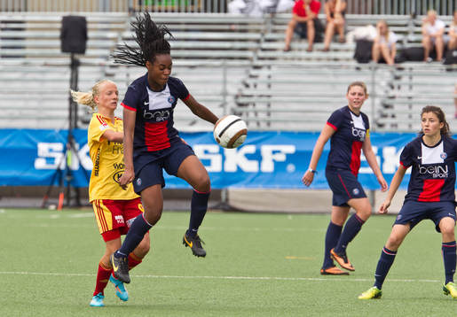 Match i Gothia Cup mellan Paris Saint Germain och Tyresö