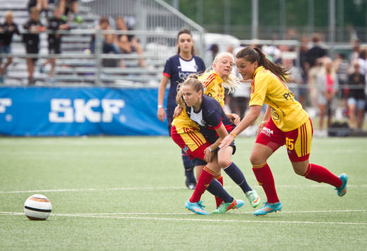 Match i Gothia Cup mellan Paris Saint Germain och Tyresö