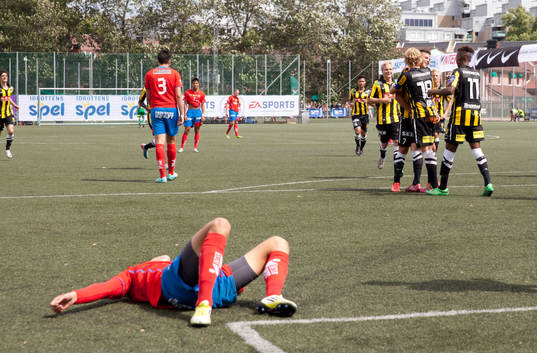 Match i Gothia Cup mellan Helsingborg och Häcken