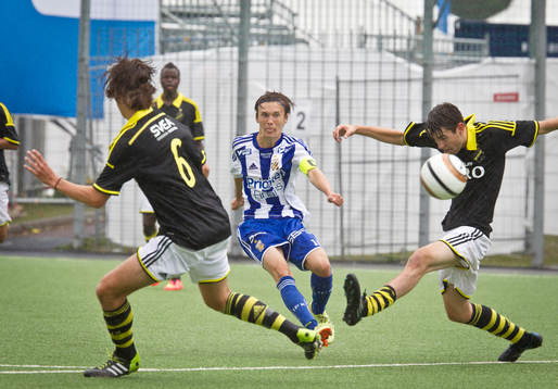 Match i Gothia Cup mellan IFK Göteborg och AIK
