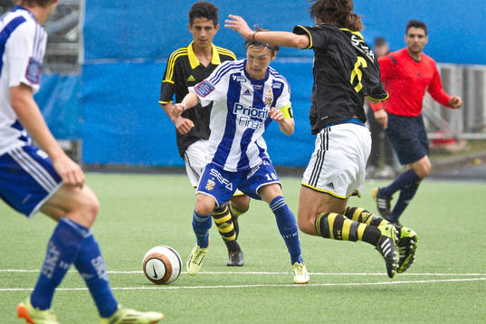 Match i Gothia Cup mellan IFK Göteborg och AIK