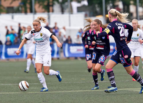 Match i Gothia Cup mellan Linköping och Umeå