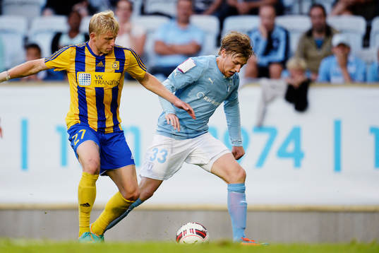 Ventspils Robertas Freidgeimas och Malmö FFs Emil Forsberg