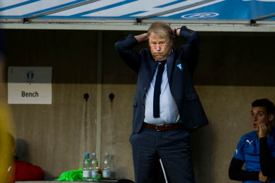 Malmö FFs tränare Åge Hareide deppar