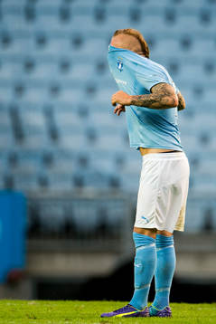 Malmö FFs Magnus Eriksson deppar