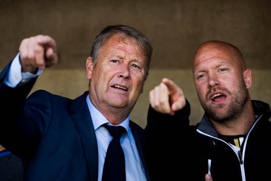 Malmö FFs tränare Åge Hareide och assisterande tränare
