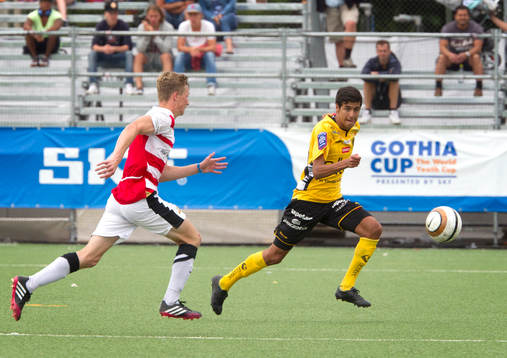 Match i Gothia Cup mellan Elfsborg och Doncaster