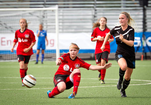 Match i Gothia Cup mellan Örebro SK och Bayer Leverkusen