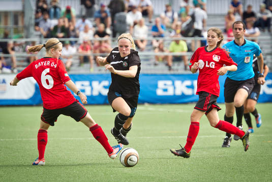 Match i Gothia Cup mellan Örebro SK och Bayer Leverkusen