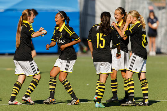 Final i G14 mellan AIK FF och KFV Segeberg, AIK jublar