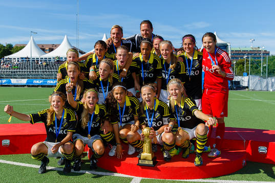 Final i G14 mellan AIK FF och KFV Segeberg, AIK jublar