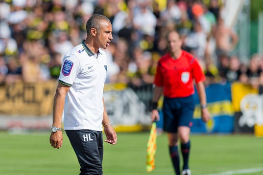Falkenbergs tränare Henrik Larsson