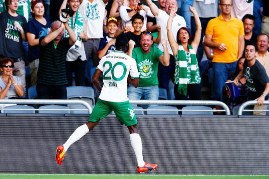 Hammarbys Amadaiya Rennie jublar
