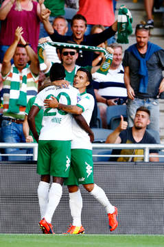 Hammarbys Amadaiya Rennie jublar