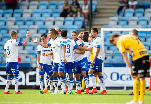 Norrköpings Arnor Ingvi Traustason (m) gör 3-1 och