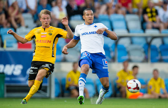 Elfsborgs Simon Hedlund och Norrköpings Edvard Skagestad