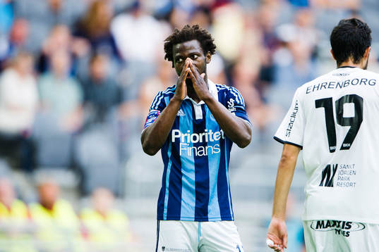 Djurgårdens Amadou Jawo deppar