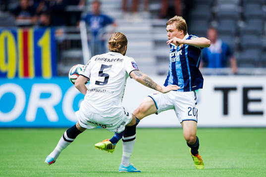 Häckens Emil Wahlström och Djurgårdens Simon Tibbling