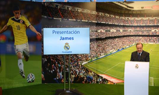 JAMES RODRIGUEZ Presentation at Real Madrid.Santiago