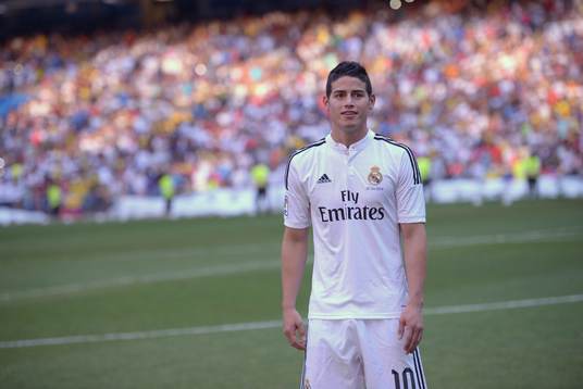 JAMES RODRIGUEZ Presentation at Real Madrid.Santiago