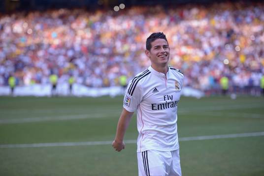 JAMES RODRIGUEZ Presentation at Real Madrid.Santiago