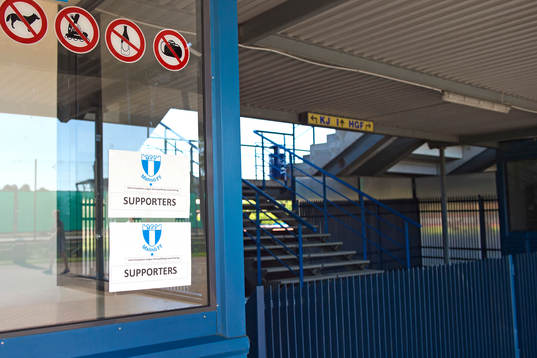 Översiktsbild över ingången till bortasektionen på