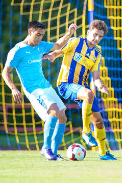Malmö FFs Amin Nazari och Ventspils Girts Karlsons