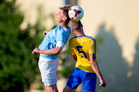 Malmö FFs Markus Rosenberg i nickduell med Ventspils