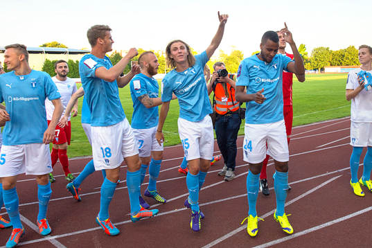Malmö FFs Erdal Rakip, Johan Hammar, Pawel Cibicki och