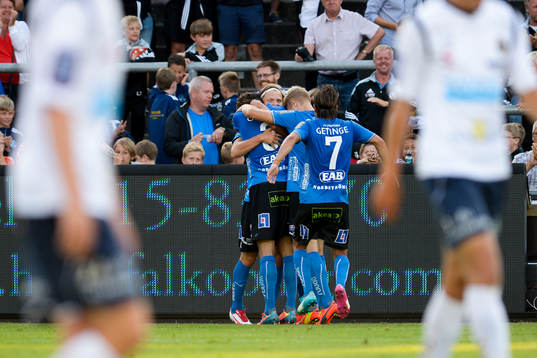 Halmstads spelare jublar