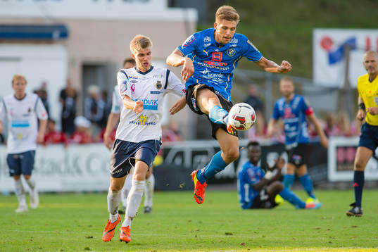 Gefles Robin Nilsson och Halmstads Mikael Boman