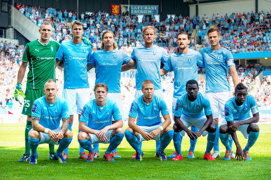 målvakt Robin Olsen, Johan Hammar, Markus Halsti, Filip