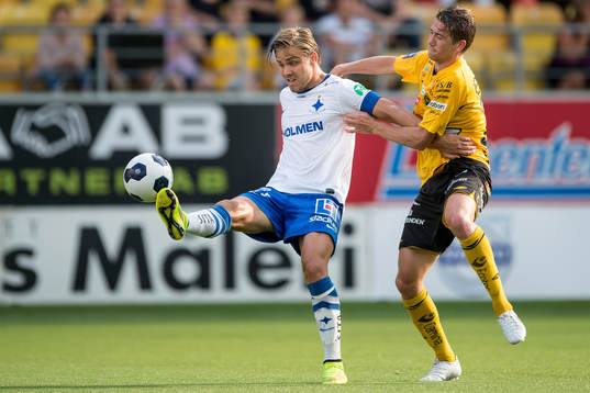 Norrköpings Christoffer Nyman och Elfsborgs Marcus Rohdén