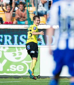 Mjällbys Andreas Blomqvist jublar