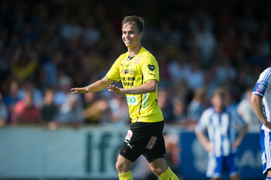 Mjällbys målskytt Andreas Blomqvist