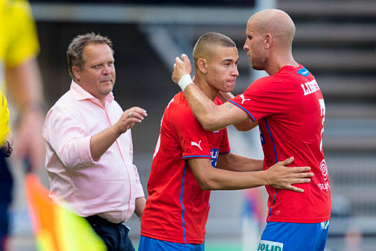 Helsingborgs tränare Roar Hansen byter in Jordan Larsson