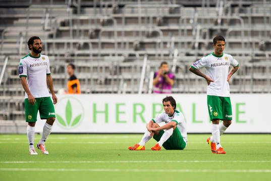 Hammarbys Stefan Batan, Lars Fuhre och Michael Timisela